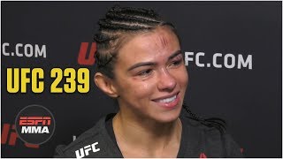 Claudia Gadelha talks tattoos new camp win vs Randa Markos  UFC 239  ESPN MMA [upl. by Freiman]