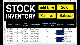 Stock inventory Management in Excel From Basics to Advanced Techniques [upl. by Theta]