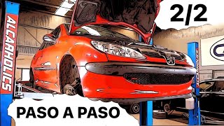 Cómo bajar la suspensión trasera de un Peugeot 206 🔧 Ajuste puente trasero PSA ✅ Setup 206 Parte 2 [upl. by Hardman]