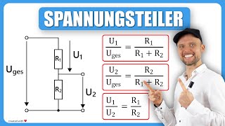 SpannungsteilerRegel einfache Erklärung Übungsaufgaben berechnen [upl. by Neelrahc372]