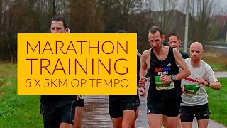 Marathon tempo blokken op vermoeide benen [upl. by Paget350]