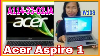 Acer Aspire 1 A11433C2JA Pure Silver Window 10 [upl. by Ynaiffit]