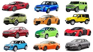 H to M  Brand of cars names of cars transportation for kids Street vehicles for children [upl. by Hcurob846]