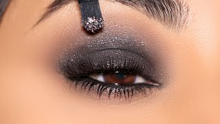 TRY THIS Sparkly Black Smokey Eye for NYE 2024 [upl. by Euqinay]