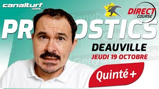 Pronostic QUINTE et courses PMU Jeudi 19 Octobre 2023  En partenariat avec GenybetTurf [upl. by Sorips]