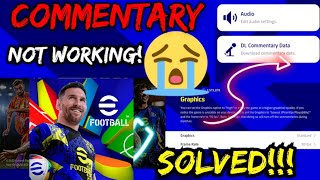 How to Add Commentary in eFootball 2025 eFootball Commentary problems 100Solved [upl. by Cathie210]