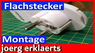 Stecker anschließen Schukostecker Montageanleitung Smart TV Tutorial Nr238 [upl. by Lundt]