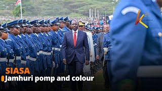 President Ruto presides over trooping of colors by the Wajir Air Base [upl. by Ilanos]