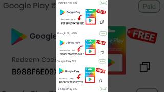 Free Redeem Code App For Google Play Store With Proof shorts short [upl. by Larimore979]