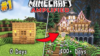 A PERFECT START in MINECRAFT AMPLIFIED WORLD EP1 [upl. by Eibba]