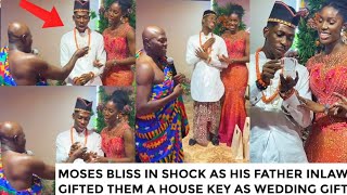 Moment Moses bliss cried as his father inlaw gifted him a house as wedding gift 😭😭 [upl. by Tiler]