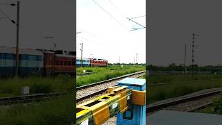 Express train at level crossing🚂 train express levelcrossing shorts railway shyamhembram [upl. by Mozza876]