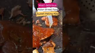 Peking Ribs Asian Street Food streetcooking food streetfood [upl. by Ruffina]