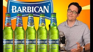 Nonalcoholic Fruity Beer Taste Test  Barbican Drink Review with Hey Jay Eats [upl. by Neirual]