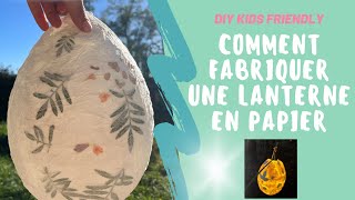 FACILE 🌿 Fabriquer une lanterne en papier 💡TUTO ÉTAPE PAR ÉTAPE [upl. by Ais]