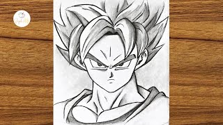 How To Draw Goku Super Saiyan blue  Easy drawing ideas for beginners  Beginners drawing [upl. by Nnylorac290]