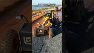 Grader Works Leveling Gravel For New Toll Road Foundation [upl. by Ailisec]