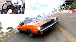 OLDCARS DODGE CHALLENGER RT 1970  Forza Horizon 5  Steering Wheel Gameplay [upl. by Seebeck836]