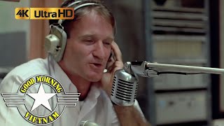 05126Good Morning Vietnam Adrian Is Back On The Air And Vietnam conflict Escalates 4K HDR [upl. by Traci]