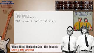 🎸 Video Killed The Radio Star  The Buggles Guitar Backing Track with chords and lyrics [upl. by Gabrielle306]