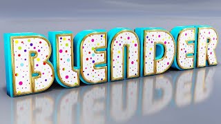 Blender Tutorial  3D Text  34 [upl. by Nehgam869]