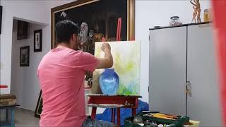 O poder da cor  Arte  Pintura  Demonstração Impressionista W Oliveira [upl. by Adnalram]