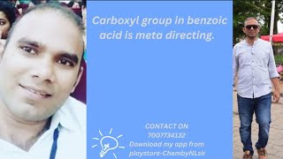 Carboxyl group in benzoic acid is meta directing why [upl. by Bodi657]