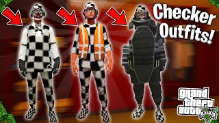 GTA 5 ONLINE How To Get Multiple Modded Checkerboard Outfits Fast Under 7 Minutes [upl. by Inot]