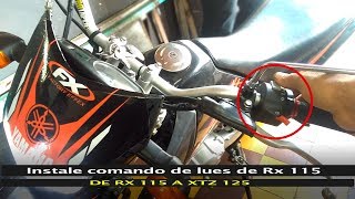 instalar mando de rx 115 a xtz 125 [upl. by Kelda]