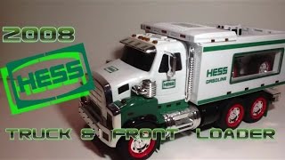 Video Review of the Hess Toy Truck 2008 Hess Toy Truck and Front Loader [upl. by Fillian811]