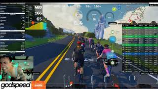 Zwift Stage 4 Pinarello Powered  Loop de Loop Today 0510 2 Laps 25 km [upl. by Leasia729]