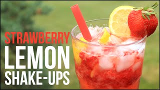 Strawberry Lemon ShakeUps Homemade Strawberry Lemonade Recipe [upl. by Araet306]