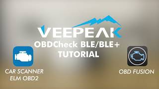 Veepeak OBDCheck BLE amp OBDCheck BLE Tutorial with Car Scanner and OBD Fusion on iOS [upl. by Josephson950]