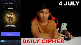 Hamster Kombat Daily Cipher Today 1M Coins 4 July 2024 [upl. by Sivraj]