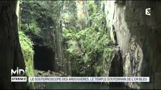 SUIVEZ LE GUIDE  Le souterroscope des ardoisières le temple souterrain de lor bleu [upl. by Larret]