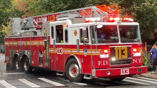 ⁴ᴷ New York City Fire Department  Brand New  Ladder 113 Responding  EQ2B  Rumler  Horn [upl. by Nancie]