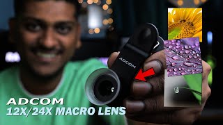 Adcom 12x24x Macro Lens for Smartphone Macro Lens Photography Mobile [upl. by Carmena]