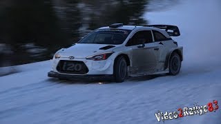 Test Monte Carlo 2019  Thierry Neuville  Andreas Mikkelsen  Hyundai I20 WRC [upl. by Nolyar998]