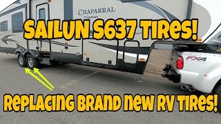 Replacing junk Fifth Wheel tires with new Sailun Tires [upl. by Ecinereb]