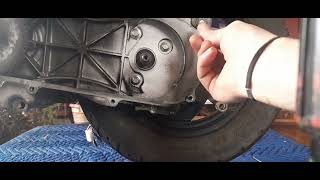 139qmb gy6 50cc rear gear oil change [upl. by Nelli913]