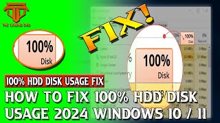 How To FIX 100 Disk usage 2024 [upl. by Tryck]