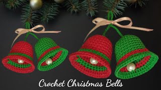 How to Crochet Christmas Bells [upl. by Llebyram]