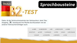 Sprachbausteine B2 TELC  Deutschprüfung  B2 TEST [upl. by Kilar]