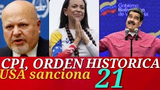 🔴🇻🇪CPI ORDEN HISTORICA SANCIONAN 21 ALTO FUNCIONARIOS 🇻🇪VENEZOLANOS [upl. by Gipps]