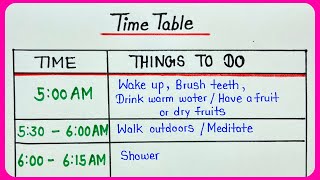 Best timetable for every students  Morning to day routine  Study timetable [upl. by Esiuole318]