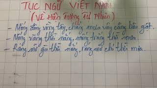 Tục ngữ về hiện tượng tự nhiên phần part 7 [upl. by Noterb]