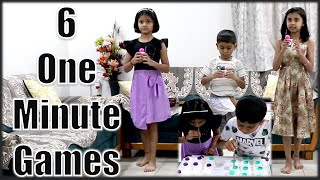 6 One Minute Games  Indoor Games to play at home  Party Games for Kids  Birthday games for party [upl. by Melodie285]