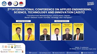 2nd International Conference on Applied Engineering Science Technology and Innovation AESTI [upl. by Ariahaj]