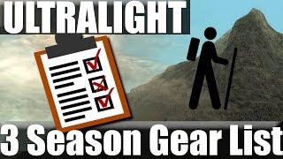 Ultralight Backpacking Gear List [upl. by Marley990]