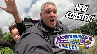 Riding Lightwater Valleys NEW Roller Coaster  Rocket Rollercoaster [upl. by Aicel]